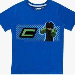 Roblox Boys Blue Graphic Calvin Shirt Kids